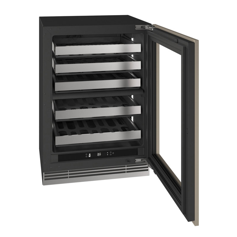 U-Line 24"W. Home 4.9 Cu.Ft. Dual-Zone Wine Refrigerator - Panel Ready, Panel Ready Glass Frame