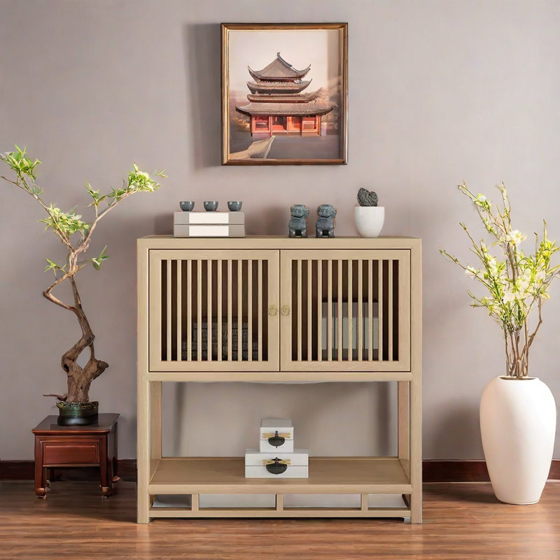 Armoire d'appoint multifonctionnelle Zen, Brun orangé