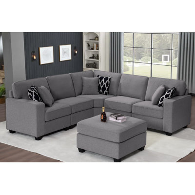 Giancarlo Upholstered L-Shaped Sectional Symmetrical