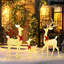 Ensemble de 3 cerfs de Noël illuminé argentés Outsunny | Décorations de jardin blanc chaud, lumières de renne résistantes aux intempéries | Idée de cadeau
