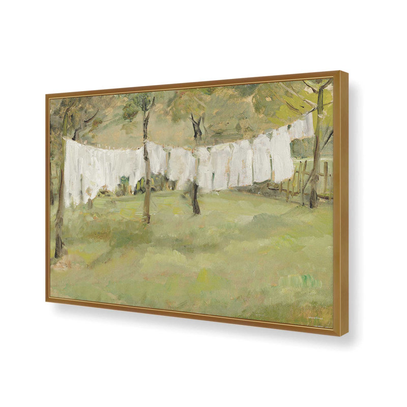 «Laundry Day I» sur toile par impression à lettres et doublée, H 8 po x l 12 po, Papier avec cadre ouvert sans passe-partout