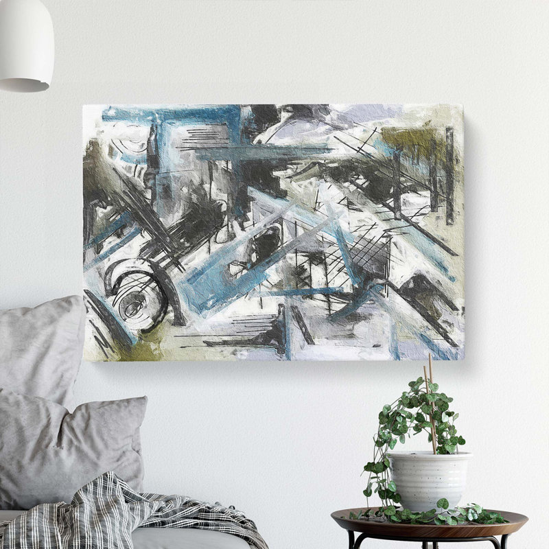 Abstract Art Painting Vol.351 - Wrapped Canvas, 40cm H x 60cm W x 3cm D