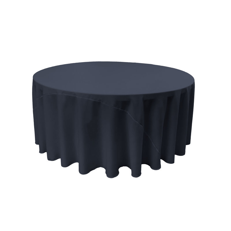 Nappe ronde de couleur unie Fisher, Bleu marine, Rond de 108 po