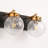 Modern Sphere Crackle Glass Vanity Light