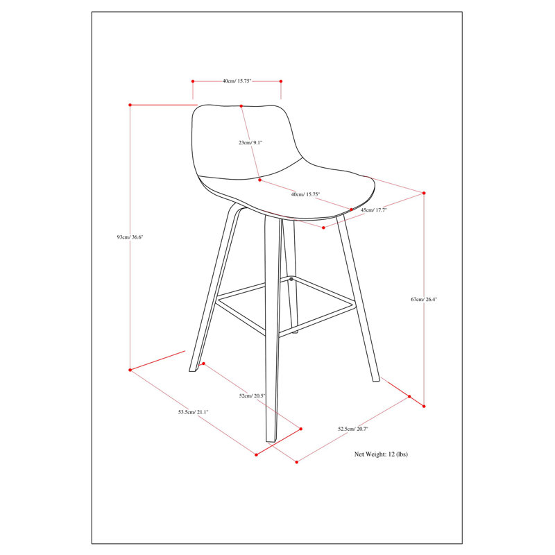 Tabouret à hauteur de comptoir / bar Harvard (ensemble de 2), Gris clair, Brun
