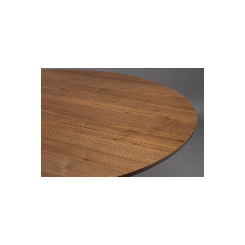 Dining Table Round Dining Table, Dark Brown