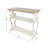 Czajkowski Wood Scroll Side Frames 2 Shelf Console Table with Brown Wood Top-1101716072