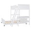 Lit simple superposé au dessus d'un lit double avec bureau-1637512344