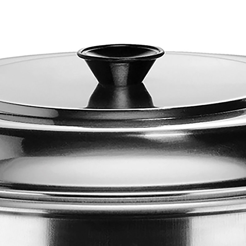 Silver Aluminum 32 Quart Steamer Pot with Basket Insert