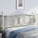 Anterrio Metal Open-Frame Bed with Butterfly Pattern Design Headboard and Footboard