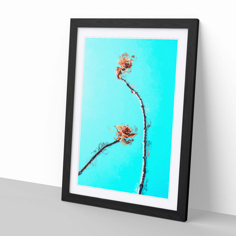 Flowers in Nigeria in Abstract - Framed Print, 76cm H x 50cm W x 2cm D, Black
