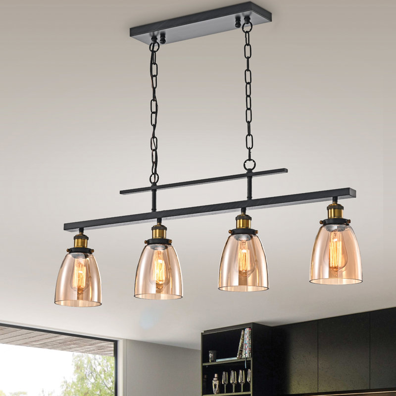 Assemgul 4 - Light Antique Black Kitchen Island Pendant