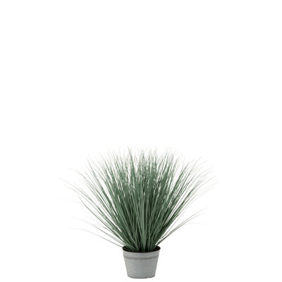 Faux Onion Grass Plant in Plastic Planter