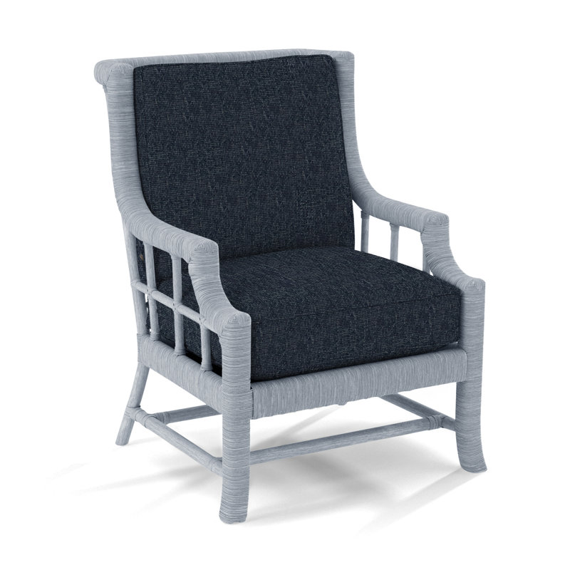 Fauteuil Lafayette, Performance Crypton bleu marine; 0822-61, Verre de mer