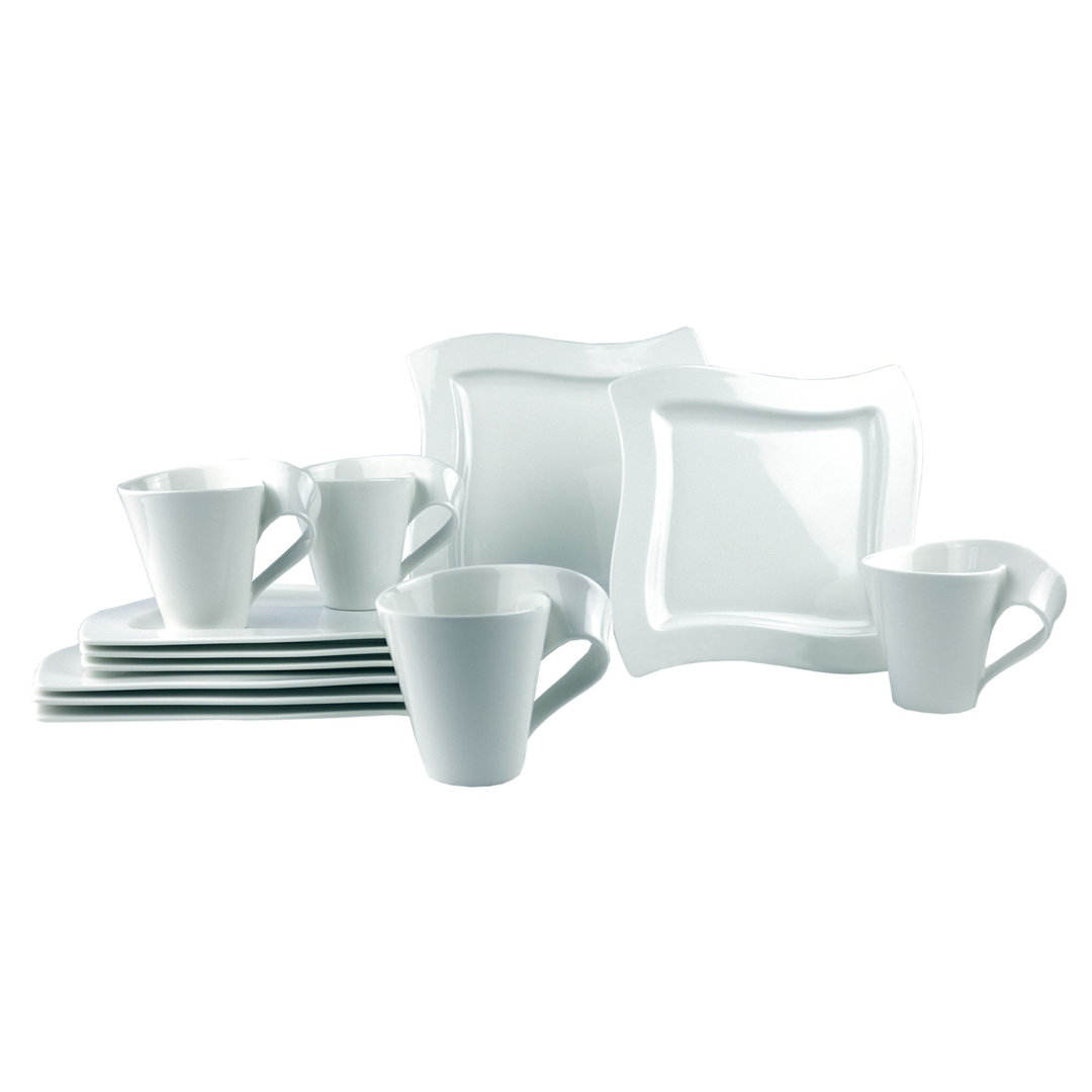 Villeroy & Boch New Wave 12 Piece Dinnerware Set, Service for 4 Villeroy & Boch