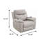 Fauteuil inclinable électrique de 41,4 po avec fonction de levage, chauffage et massage, en microfibre polie gris pâle-1122429173