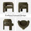 Solid Wood Barrel Armchair - Plush Seat, Skin-Friendly Fabric & Versatile-1817111957