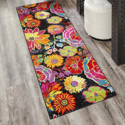 Lorene Floral Yellow Area Rug