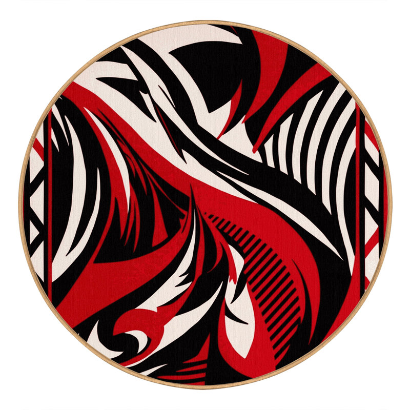 Tapis abstrait Abstract Inferno, Rond 3 pi