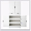 Garde-manger cannelé de 72 pouces avec 3 tiroirs à clavier et 6 tablettes de porte réglables pour un rangement polyvalent et un design élégant-438529602