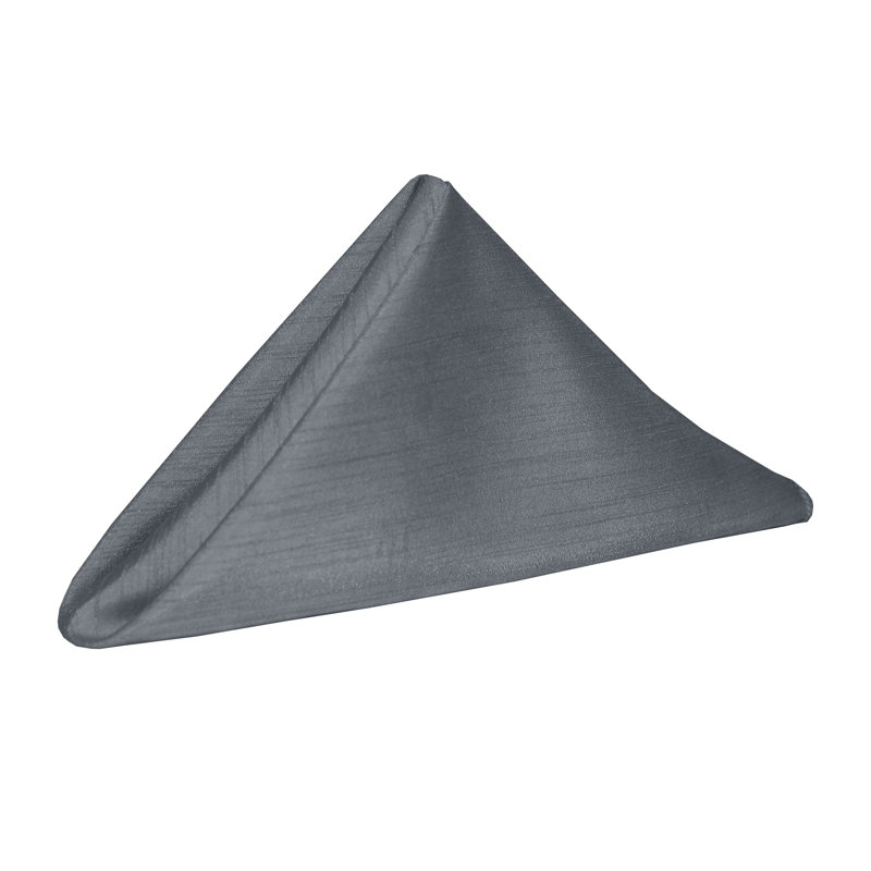 Atharv Silk Square Napkin, Charcoal