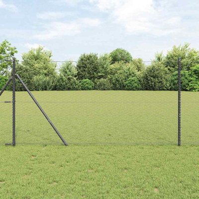 Vidaxl Fence With Posts PVC-Coated Steel