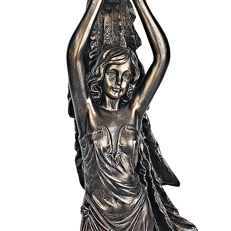 Peacock Goddess Torchiere Table Lamp