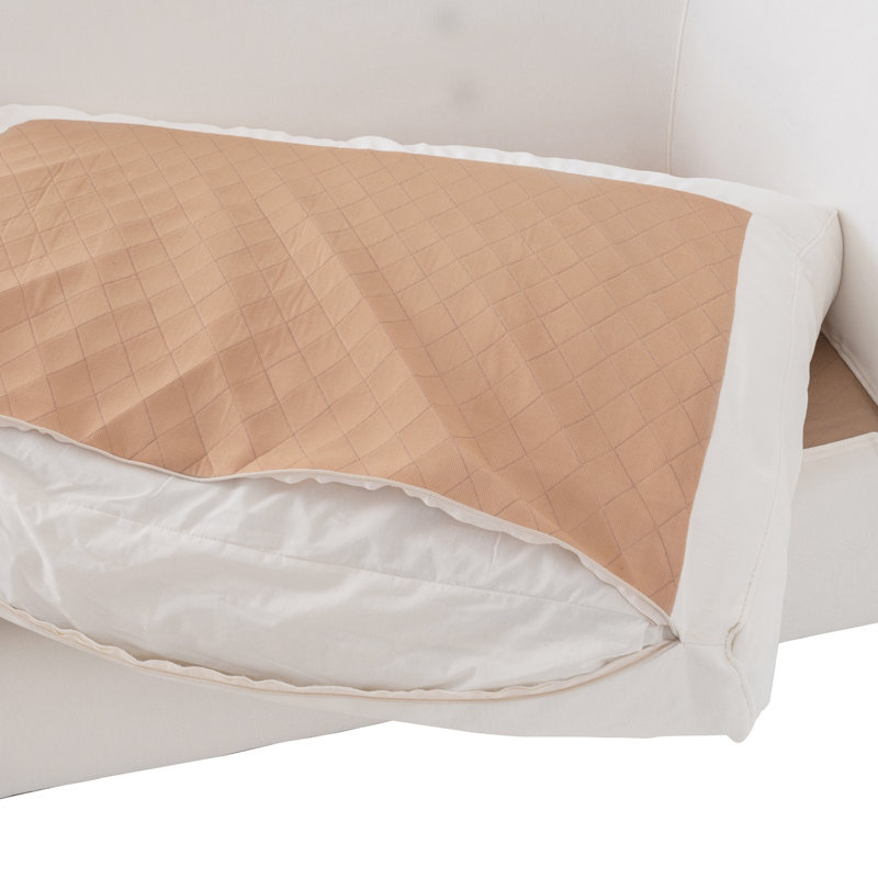 Canapé modulaire Dedi, Mélange de lin blanc, Accoudoir à gauche (vu de face)
