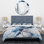 Ensemble de housse de couette bleu et gris Elixir I BeddingMicrofiber / Polyester