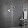 Retro Wall Mount 2 Function Rainfall Shower System with 3 Setting Handheld, Rough-In Valve and Diverter