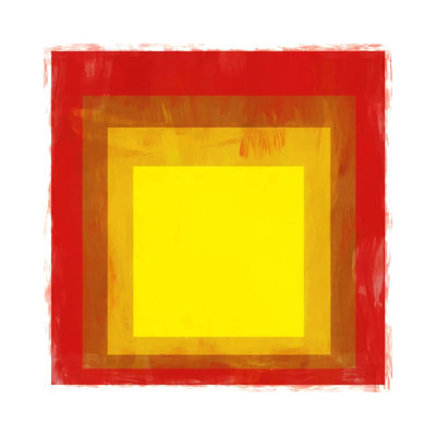 Modern Art- Red & Yellow Squares by 5by5collective - Wrapped Canvas Print