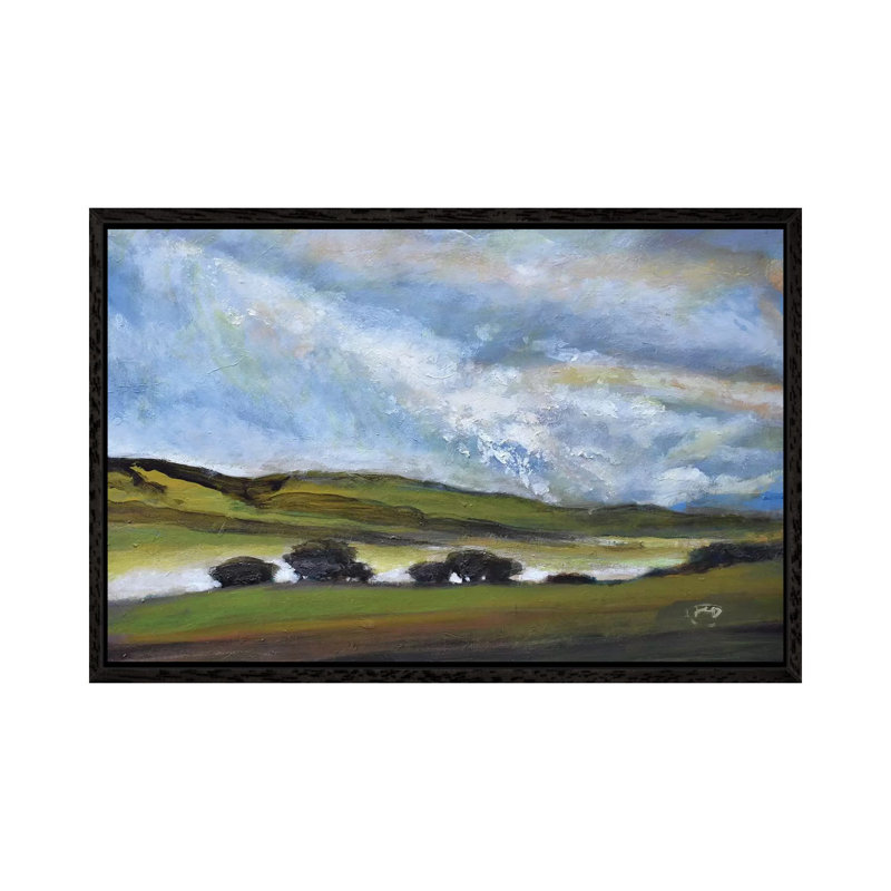 Light On Green Hills by Kip Decker - Gallery-Wrapped Canvas Giclée on Canvas, 66.04 cm H x 45.72 cm W, Black Framed
