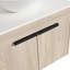 Meuble-lavabo mural 24 po. Chêne blanc avec cuve en céramique et porte à fermeture en douceur silencieuse. Rangement généreux. Lavabo de meuble-lavabo moderne. Abondante porte de conception