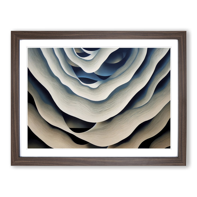 Fantastic Modern Abstract - Single Picture Frame Print, 34cm H x 46cm W x 2cm D, Walnut Framed