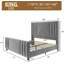 Très grand lit plateforme tapissier Tole-886844769-886844770