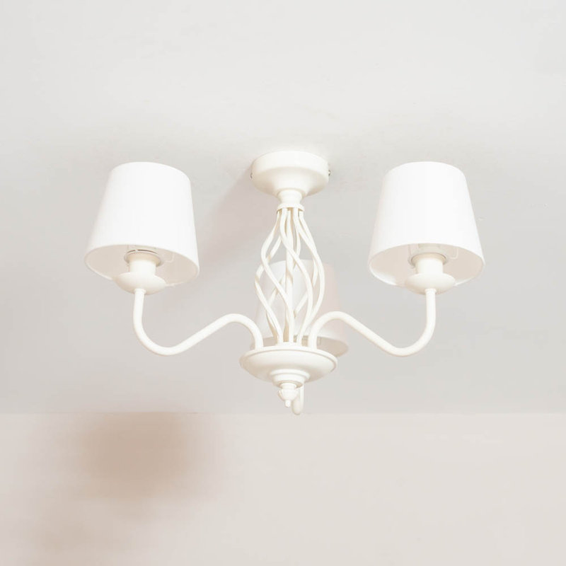 Prudenville LED Semi Flush Mount, 81.50cm x 45cm x 45cm, Cream