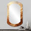 Desilva Yellow Meadow Melody - miroir asymétrique Meadow, miroir mural décoratif cylindrique jaune, impression d'art en métal-107247936