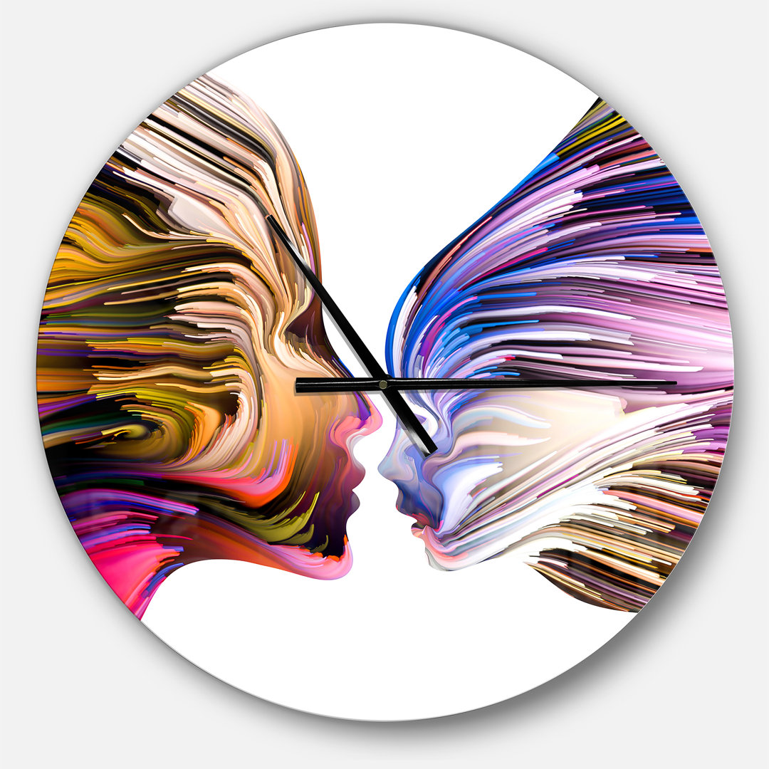 Metaphorical Mind Painting - Modern wall clock East Urban Home 