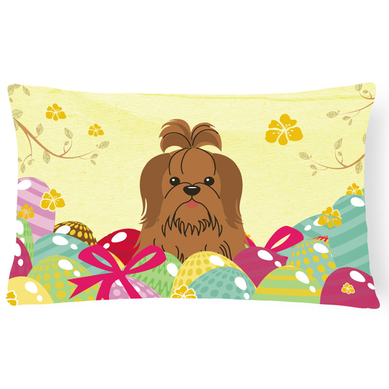 Coussin lombaire tzu de pâques œufs, Argent / Chocolat