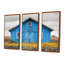 Ensemble de salon art mural grange d'automne bleu gris-769707204-769707231