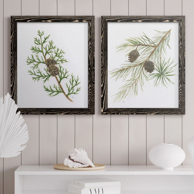 Winter Botanical III - ensemble de 2 reproductions d'art, H 24 po x l 36 po x P 1,5 po, H 31,5 po x l 47 po x P 1,5 po