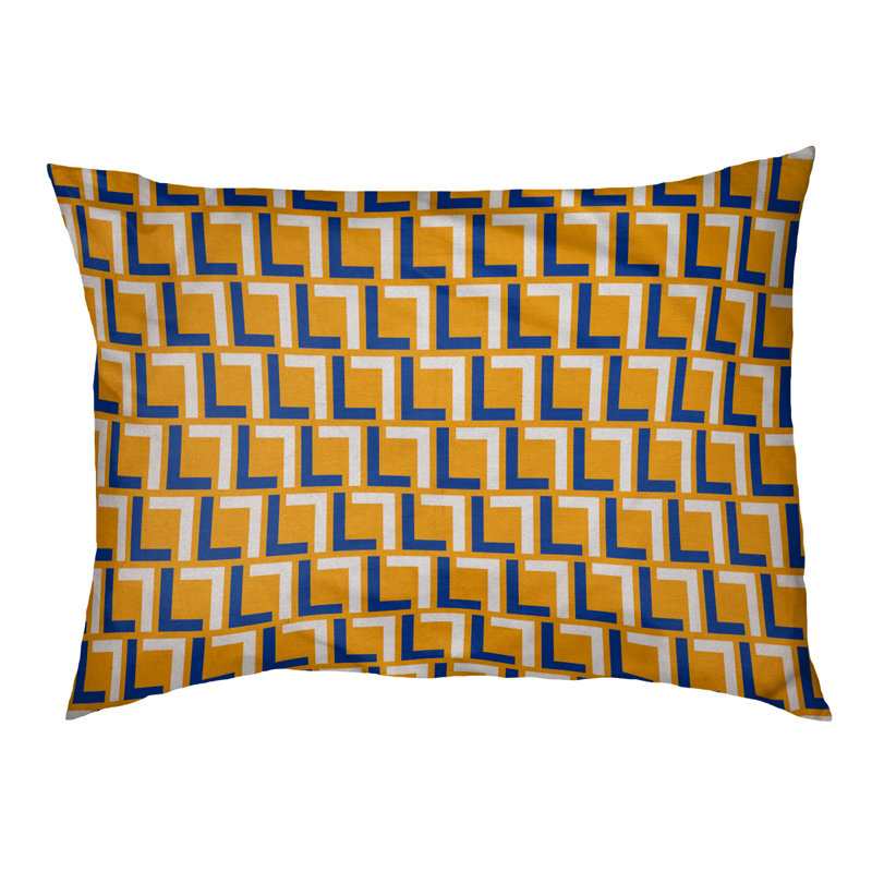 Lit pour chat Dupoint Designer, Grand (L 52 po x l 42 po), Bleu / blanc / or