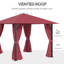 Extérieur 10 pi L 10 pi. D Pavillon de jardin en métal