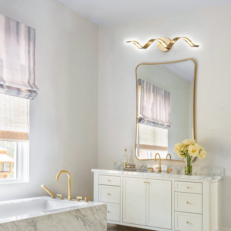 Dimmable LED Vanity Light, Gold, 6000K