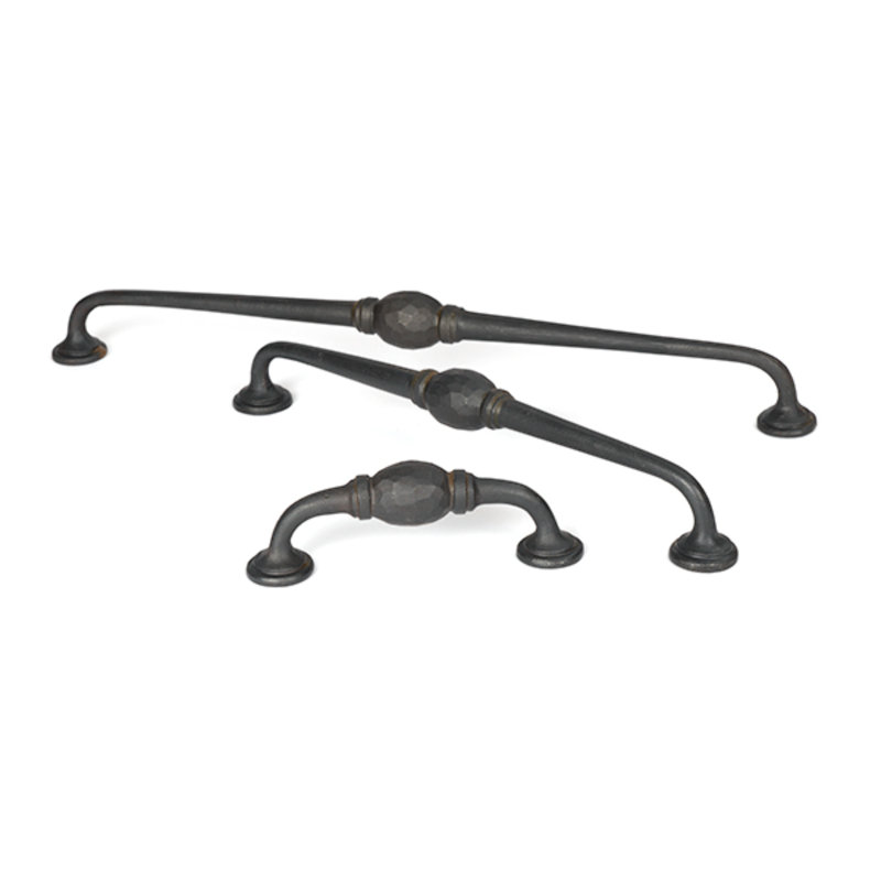Black 5" Hammered D Handle, Beeswax, 32 cm