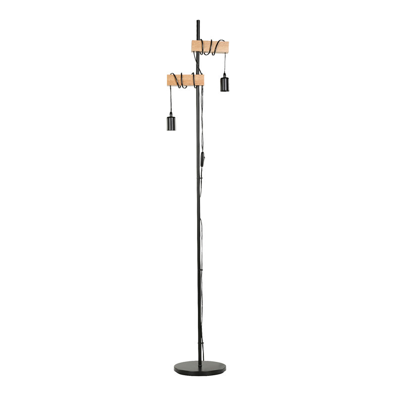 Acuff 166.5cm Tree Floor Lamp, Black