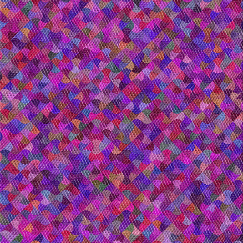 Tapis rouge/rose tissé à la machine, Carré 5 pi