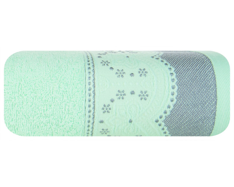 Bansington Midweight Jacquard Bath Towel, Mint