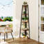 160 H × 35 W Corner Shelf Unit，Modern Ladder Shelving Unit-372236282