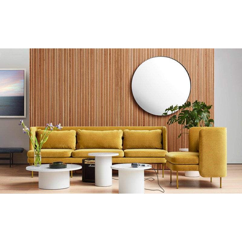 Hoopla Round Metal Wall Mirror, Oblivion, 36" x 36"
